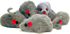 Labriciyon gray fur rattle mouse toy with internal rattle sparks playful chase.