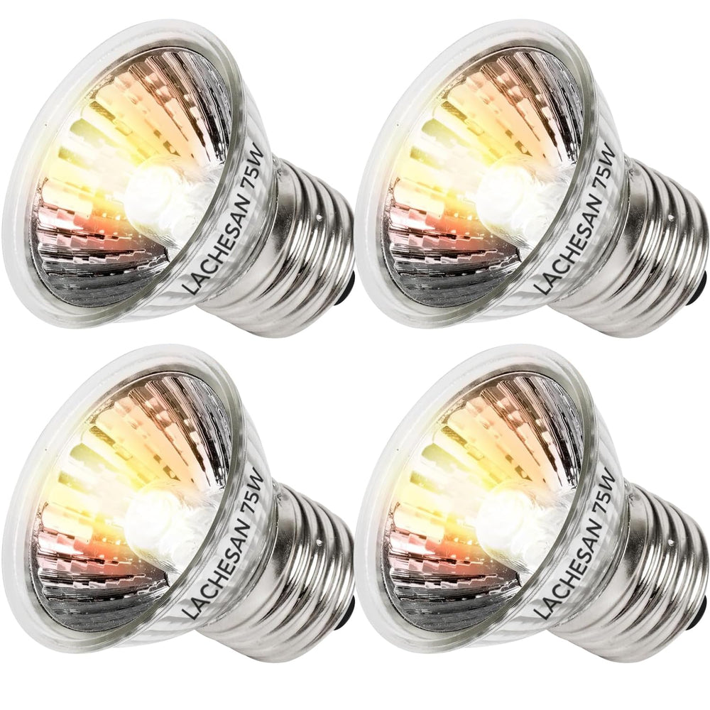 Lachesan Turtle Heat Bulb 75W UVA in fixture provides steady basking warmth.