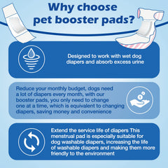 Ladadee lightweight breathable diaper liner reduces burden on small dogs.