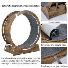 Laddawan cat exercise wheel assembly step demonstrating easy setup for busy households.