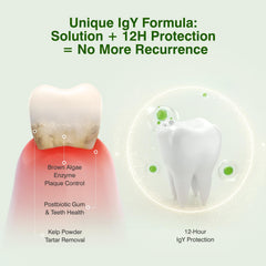 Ladnut powder scoop demonstrates simple single-step daily dental routine.