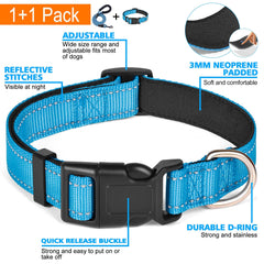 Ladoogo adjustable collar with metal D-ring for secure leash attachment.