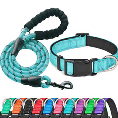 Ladoogo reflective dog collar with neoprene padding for nighttime comfort.