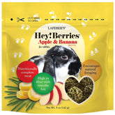 LAFEBER'S Hey!Berries rabbits packaging shows natural flavoring for rabbits, with a wholesome, tasty snack.