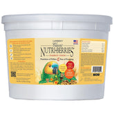 LAFEBER'S Nutri-Berries parrot food bowl showing foraging enrichment.