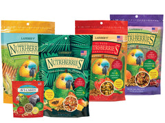 LAFEBER'S Nutri-Berries variety sampler bundles for parrots provide a balanced diet option.