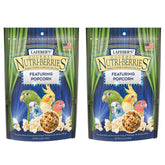 LAFEBER'S Popcorn Nutri-Berries bag front presents a healthy foraging snack for cockatiels.