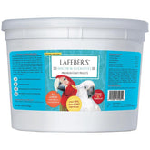LAFEBER'S Premium Daily Diet Pellets bag shows non-GMO ingredients for healthier macaws and cockatoos.