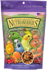 LAFEBER'S Sunny Orchard Nutri-Berries foraging-shape image shows round treats that encourage beak play and enrichment.