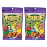LAFEBER'S Sunny Orchard Nutri-Berries packaging showcases premium bird nutrition for enrichment.