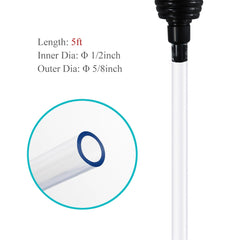 Laifoo clear elastic hose 5ft shows kink-resistant, durable intake for tanks.