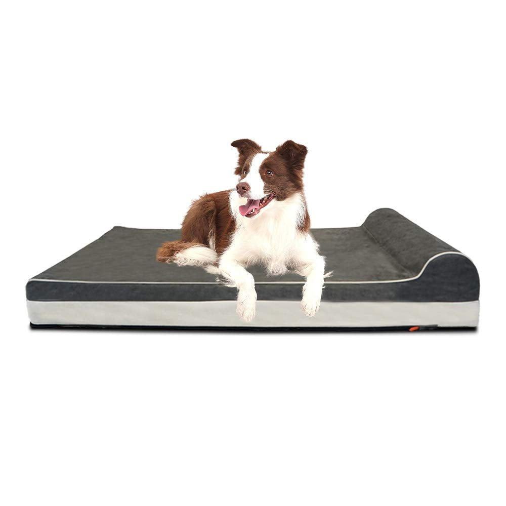Laifug orthopedic memory-foam bed with pillow provides supported comfort for joints.