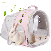 LAIRIES back-expandable-bunny-window: clear bubble window provides pet visibility during travel