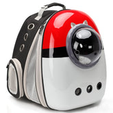 LAIRIES front expandable cat backpack carrier view shows bubble window for pet visibility.