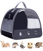 LAIRIES guinea pig carrier backpack with bubble window, ideal for outdoor supervision.