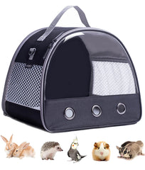 LAIRIES guinea pig carrier backpack with bubble window, ideal for outdoor supervision.