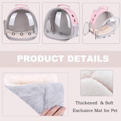 Lairies transparent bubble window highlights pet visibility and scenery enjoyment