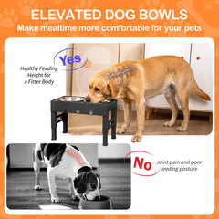 LAKIPETN anti-slip base and rubber edges keep bowls in place.