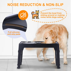 LALOBLUE foldable dog bowl stand demonstrates space-saving and travel-friendly design