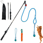 Lamfer flirt-pole-dog-toy-outdoor for energy-burning interactive play.