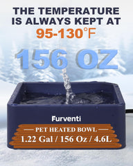 Lamlingo heated water bowl waterproof design withstands rain and snow