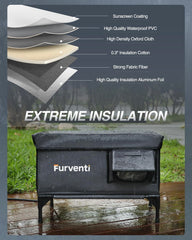 Lamlingo outdoor cat house eaves waterproof shields doorway from rain