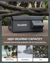 Lamlingo Outdoor Cat House interior with heating pad provides cozy warmth safely.