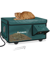Lamlingo outdoor cat house exterior shows weatherproof winter shelter for outdoor cats