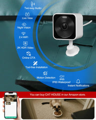 Lamlingo pet camera motion-detection alert captures pet activity clearly.