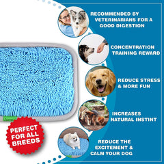 LAMTWEK Snuffle Mat edge guard close-up shows secure food retention and mess reduction.
