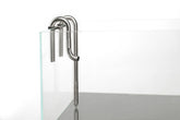 LANDEN lily pipes inflow-outflow 16mm assembly shows durable stainless steel for rimless tanks.