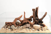 LANDEN Panna driftwood natural en acuario, refugio para peces.