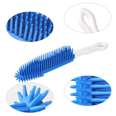 LandHope pet hair removal tool rubber bristles closeup for deep fabric cleaning.