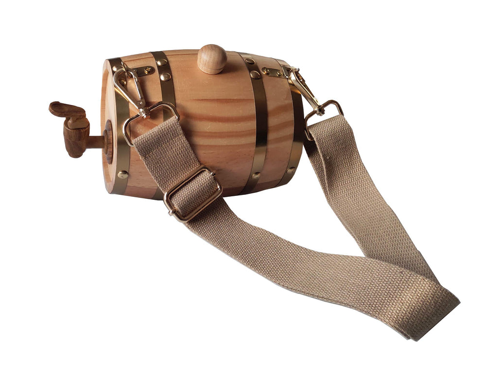 Langjitianya st bernard barrel collar rustic wood finish decorative dog gear.