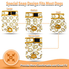Langsprit washable dog diapers outer TPU design close-up showing leak-free shell