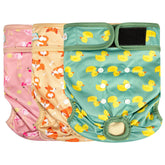 Langsprit washable female dog diapers with absorbent inner layer for leak protection.