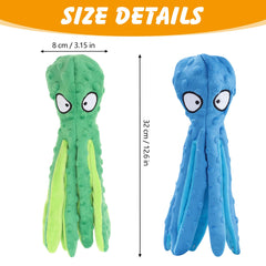 Lanjue green octopus dog toy highlighting interactive squeak and energy release for dogs