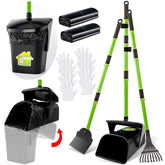 LANNEY Pooper Scooper with 38-inch handle for easy reach and reduced bending
