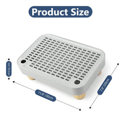 Lanstics litter box step mesh lid-open reveals effortless litter recovery and quick cleaning.