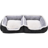 Laojin Balhen twins bed closeup demonstrates conjoined design for shared napping