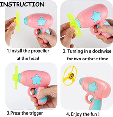 LAPOHI cat fetch toy propellers bright colors attract cats for engaging chase sessions.