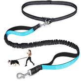 Laqibak hands-free leash on waist strap enables easy walking.