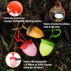 LaRoo IP67 waterproof dog collar light withstands rain and mud.