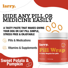 Larry Pill Wrap delivers irresistible sweet potato pumpkin flavor for easier medications.