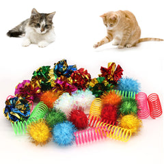 LASOCUHOO cat toys crinkle balls pack promotes active play and curiosity