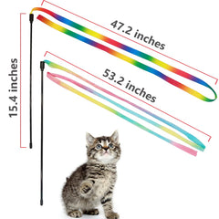LASOCUHOO wand toy shows soft satin fabric for kitten-safe fun.