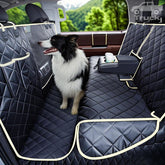 Lassie 4-in-1 backseat cover keeps interior dry during trips.
