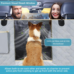 Lassie universal-fit dog car seat cover fits back seats in most vehicles.