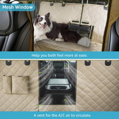 Lassie truck hammock provides full protection for back seats and floor area.