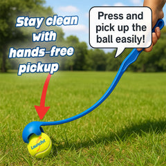Launchit hands-free pickup design reduces bending and mess.
